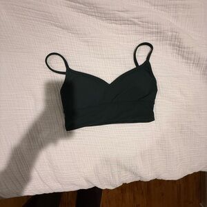 Lululemon dark green sweetheart cut bra size 6